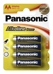 Pilas: 1x4 Panasonic Alkaline Power Mignon LR6 AA