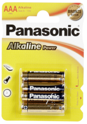 Pilas: 1x4 Panasonic Alkaline Power Micro AAA LR03