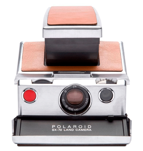 Cámaras especiales: Cámara original Polaroid SX-70 Plata