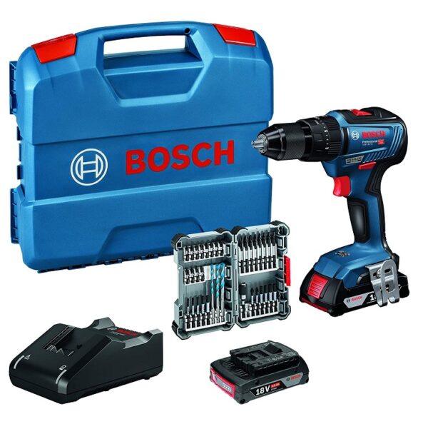 Pack Bosch GSR 18V_55 con baterias cargador y maletin