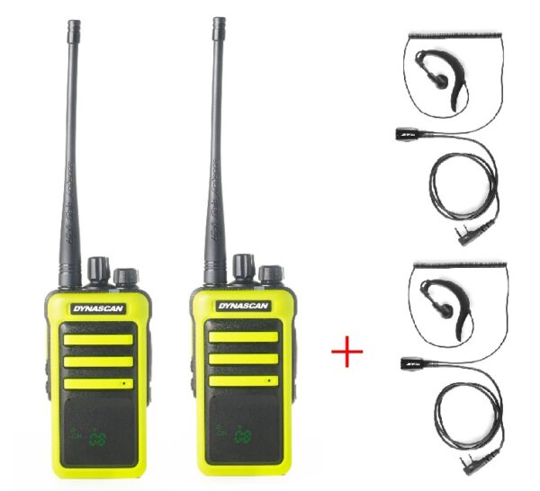 Pack DUO Walkies Dynascan R400 PMR446 + micro-auricular
